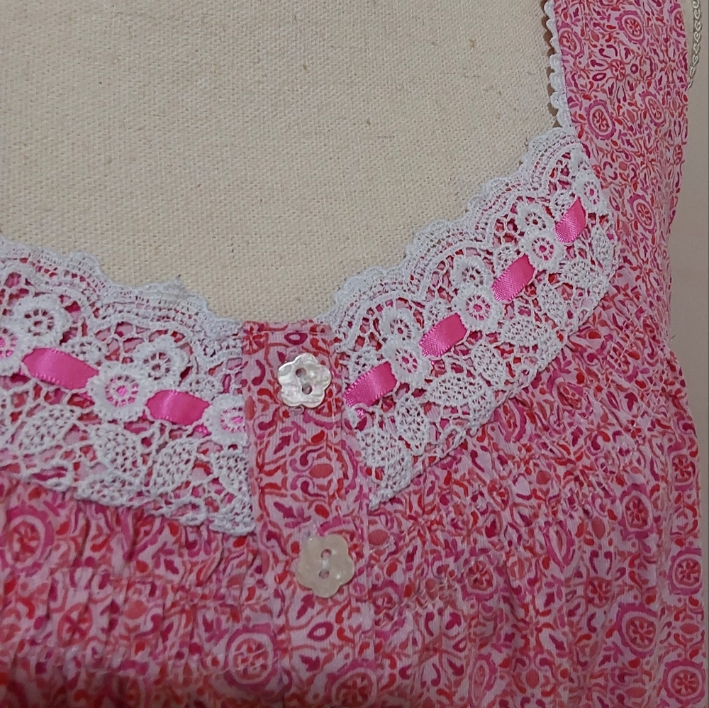 🌺 NEW Secret Treasures Pretty Pink Housedress/Nightgown - Picture 3 of 8